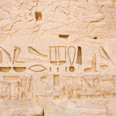 Bas-reliefs of second pylon. Medinet Habu Temple. Thebes