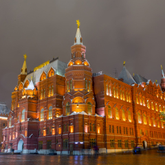 Historical museum on Red square, Moscow, Russia