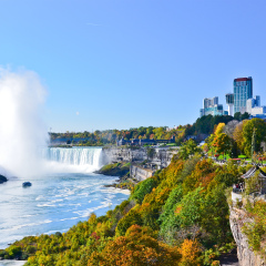 View of Niagara Falls in autumn