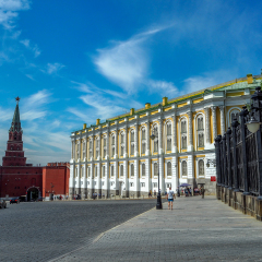 Borovitskaya Tower and Armoury Chamber, Kremlin, Moscow, Russia