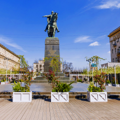 A monument to Yuri Dolgoruky in Moscow