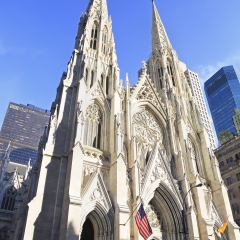 Exterior of St. Patrick's Cathedral in New York, New York