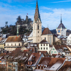 Baden, Switzerland in winter