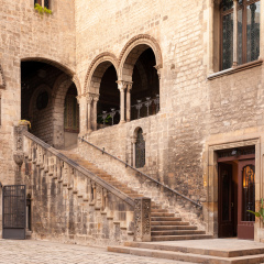 Medieval Courtyard, Barcelona, Spain