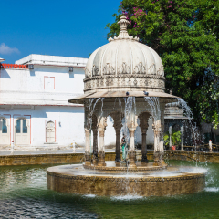 Saheliyon-ki-Bari (Courtyard of the Maidens) is a major garden in Udaipur, India