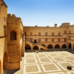 Palace of the Grand Master court, Rhodes Island