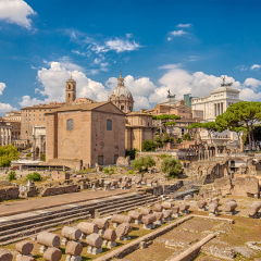 Roman Forum - Forum (Square) in the heart of ancient Rome. Rome. Italy.