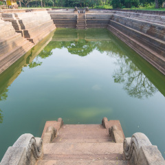 One of the best specimen of bathing tanks or pools in ancient Sri Lanka is the pair of pools known as Kuttam Pokuna.