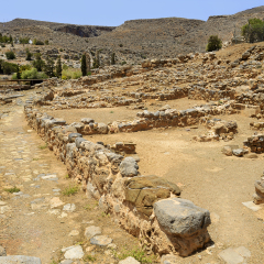 The ruins of the Minoan palaces and cities Zakros, UNESCO tentative list. It is eastern Crete, sites of archaeological and historical interest, Greece