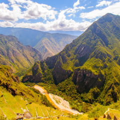 Machu Picchu ancient inca town (Peru, Southa America), a UNESCO World Heritage Site