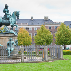 Christian V statue in Kongens Nytorv (King's New Square) in Copenhagen, Denmark