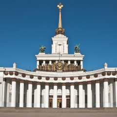 Central Pavilion in All-union Exhibition center, Moscow, Russia