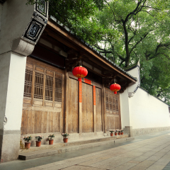  Tranquil Chinese traditional alley with building of the Ming and Qing Dynasty beside,located at Three lanes and seven alleys, fuzhou,China.