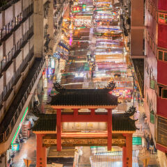 香港 庙街 旅游 购物 景点 贩卖 集市 特色 夜市 夜景