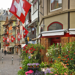 Lindenhof  quarter in Zurich. Switzerland