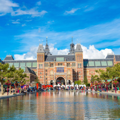 Rijksmuseum Amsterdam museum with words I Amsterdam