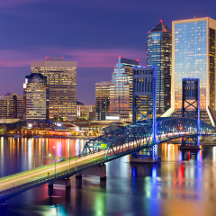 Jacksonville, Florida, USA downtown city skyline.