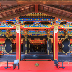 Kunozan Toshogu shrine in spring season at Shizuoka prefecture, Japan