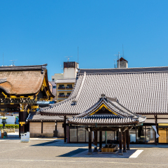 Nishi Hongan-ji, a buddhist temple in Kyoto, Japan