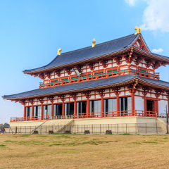 Daigokuden Hall of Heijo Palace in Nara, Japan