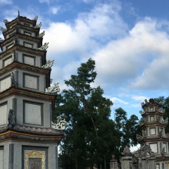 Panorama from the Chuc Thanh Pagoda in Hoi An Vietnam