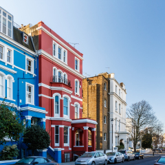 Portobello road in winter, London