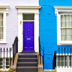 notting hill in london england old suburban and antique    wall door 