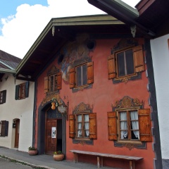 Mittenwald, upper bavaria, wall painted historic buildings