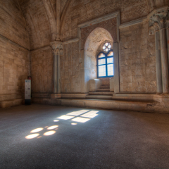 Window in Castel del Monte, Puglia, Italy