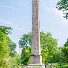 Famous Obelisk called Cleopatra's Needle in Central Park, New York