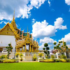 Royal Palace in Bangkok Thailand and Wat Phra Kaew Temple