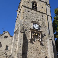 St. Martins Tower, popularly known as Carfax Tower in Oxford, England.  It is all that remains of the 12th-century St Martins Church.