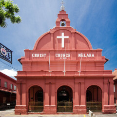 Christ church and Dutch square in Malacca, Malaysia