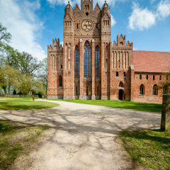 Brick Gothic Chorin Abbey near Berlin in Germany 