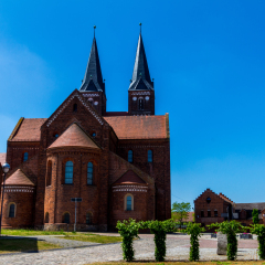 Old monastery in countryside in northern Germany