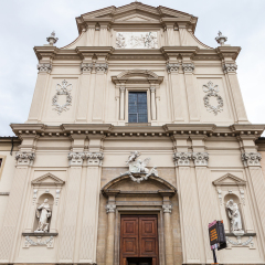 travel to Italy - facade of San Marco Church (Basilica di San Marco) of Convent in Florence city
