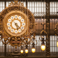 Musee d'Orsay Clock in Paris, France