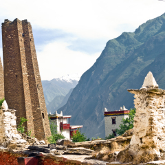 Stone Towers in tibetan Danba village Suopo in China