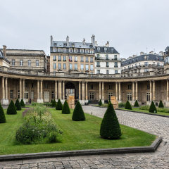 Archives Nationals (National Archives) has been located since 1808 in a group of buildings comprising Hotel de Soubise and Hotel de Rohan in district of Le Marais. Paris, France.