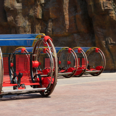 TIANJIN - MAY 17: strange Electric cars, Happy Valley, on May 17, 2014, Tianjin, China.  
