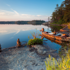 lake shore of Massasauga Provincial Park, Ontario, Canada