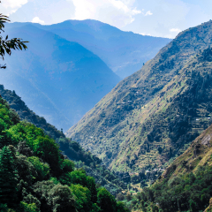 Tirthan Valley view from the Great Himalayan National Park. 