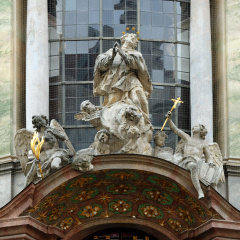 Baroque Catholic Church of St. Johann Nepomuk, better known as the Asam Church, built from 1733 to 1746 in Munich, Germany