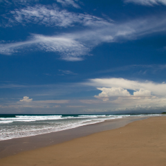 on the tropical beach. Legian beach on Bali island. Indonesia