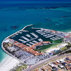Sorrento Quay - Hilary's Boat Harbour, Perth, Western Australia, from above - Aerial