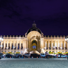 Petit Palais (Small Palace) in Paris at night
