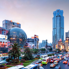 Shanghai, China - MAY 15, 2012:  Xujiahui in Shanghai. Xujiahui was established in May 1994 as a subdistrict of Xuhui District and is nowadays welknown for its electronics shopping malls