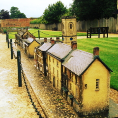 Miniature building in the back yard of Blenheim Palace,England