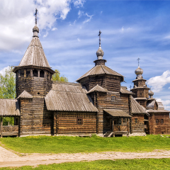 museum of wooden architecture in Suzdal, Russia