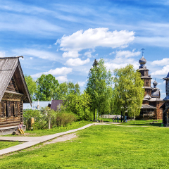 museum of wooden architecture in Suzdal, Russia